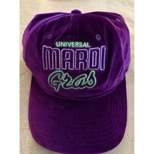 Universal Studios Mardi Gras Purple Felted Soft Baseball Hat Cap